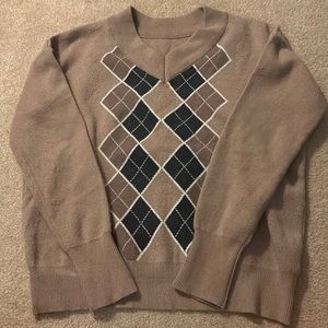 Super cozy argyle sweater!!